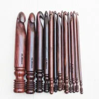 Dark Brown Rose Wood Crochet Hook- 25 mm at Rs 399.00, Crochet Hooks