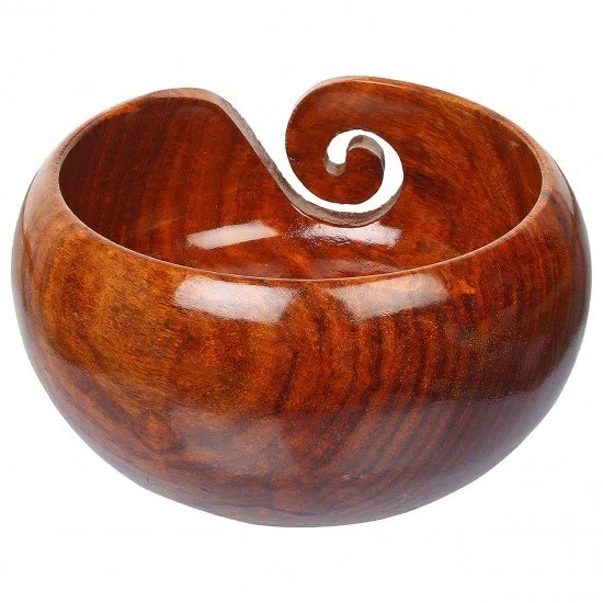 Antique Handmade Beautiful Wooden Yarn Bowl - Preventing Slipping and  Tangles, Handmade Knitting Bowl, Gift for Knitting Lovers, Mother etc