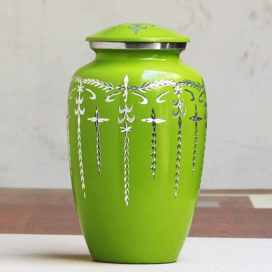 Funeral Cremation Urn | Human Ashes Cremation Urn | Green Cremation Urn | Affordable Adult Urn with Velvet Bag