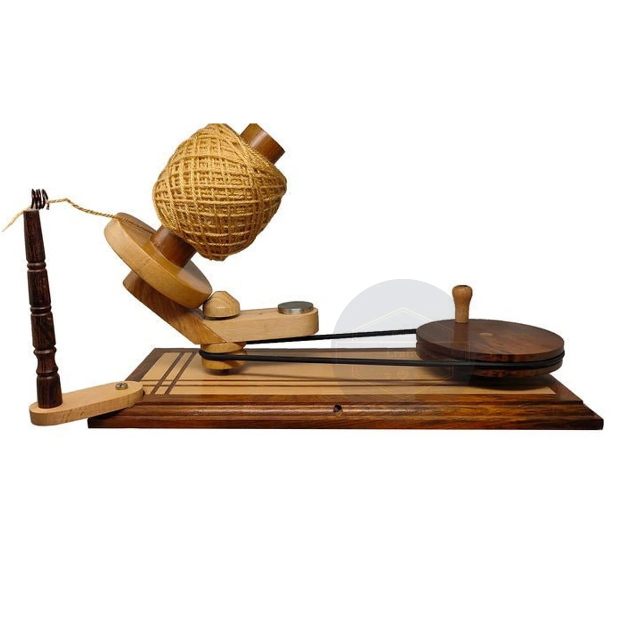 Handcrafted Heavy Duty Wooden Yarn Ball Winder - Antique Wooden