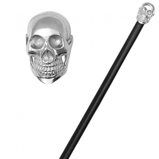 Walking Stick with Skull Handle Made of Solid Brass Walking Cane for Wedding Ceremony Designer Brass Skull Head Handle Black Stick