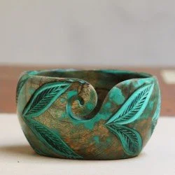 Fully Handmade Wooden Yarn Bowl for Knitting Crochet Accessory